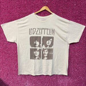 Led Zeppelin Band Members Portrait Vintage Style T-Shirt 2XL